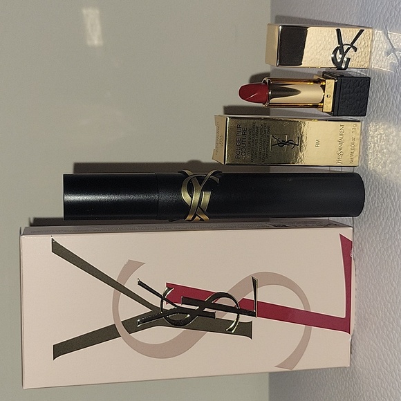 Yves Saint Laurent Mascara and Lipstick Set - Black and Red